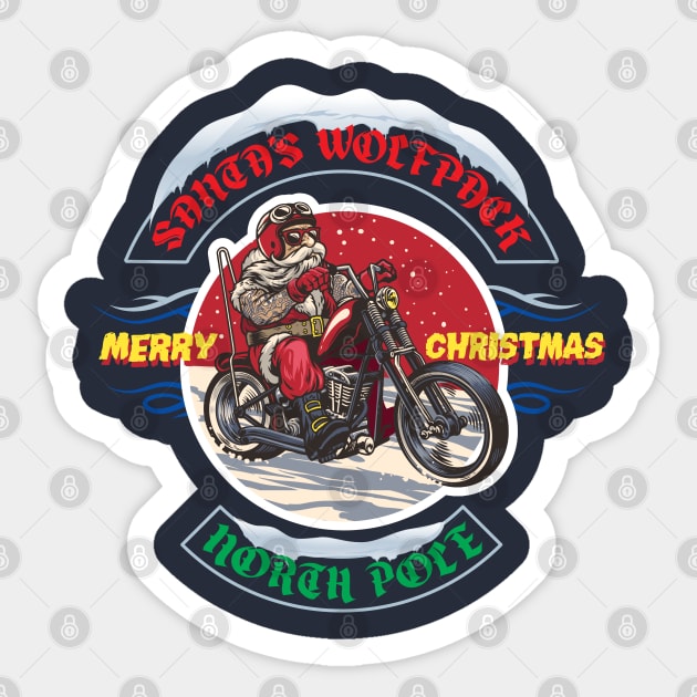 Santa's Wolfpack Sticker by spicoli13